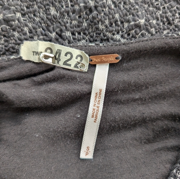 Free People Lady Pucker Scoop Black Bodycon Dress size small - Picture 13 of 15